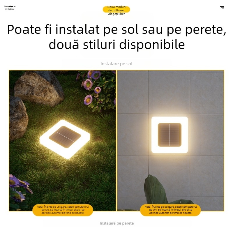 Lampă de grădină subterană impermeabilă, solară, LED pentru exterior