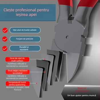 Maibu clește cu gură înclinată, duritate înaltă, calitate industrială pentru tăiere, 130 g, pentru plastic