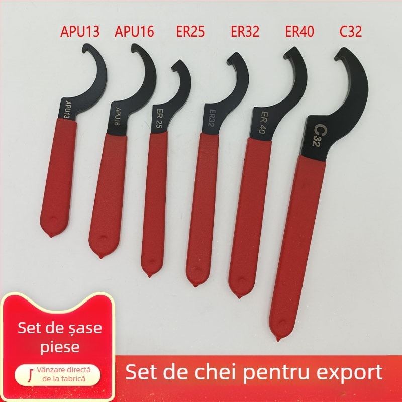 HSYABC suport CNC pentru instrumente și cheie cu cap de cârlig — oțel 45#, greutate 0,3 kg