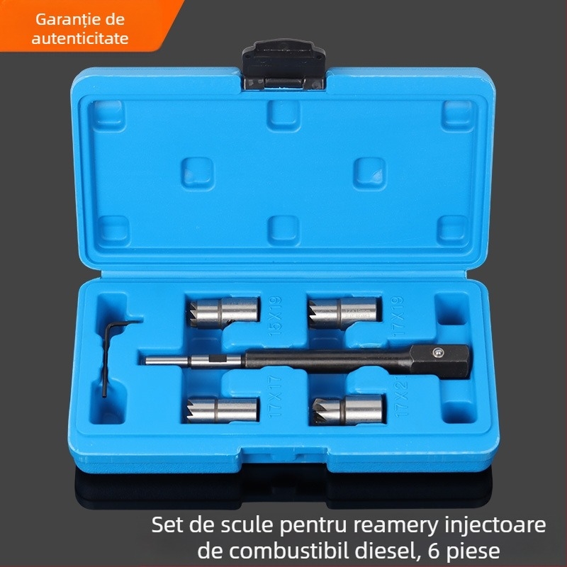 Set de reamers pentru curățarea bazei injectorului diesel – 6/7/11/17 bucăți; oțel cu carbon înalt; greutate 0,65 kg; utilizare universală