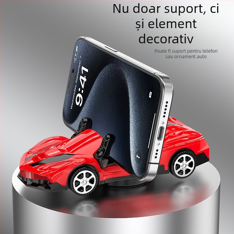 Suport pentru telefon pentru bordul mașinii, cu potrivire universală, montaj cu adeziv și personalizare disponibilă — Brand Quickly (Fără încărcare)