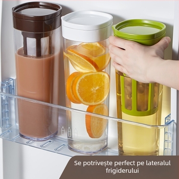 Cană pentru extracție rece cu filtru, etanșă, robinet rotativ – sticlă multifuncțională pentru sucuri și apă rece