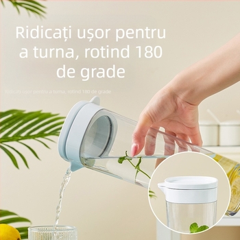 Cană pentru extracție rece cu filtru, etanșă, robinet rotativ – sticlă multifuncțională pentru sucuri și apă rece