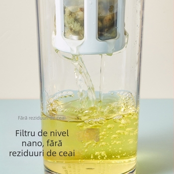 Cană pentru extracție rece cu filtru, etanșă, robinet rotativ – sticlă multifuncțională pentru sucuri și apă rece