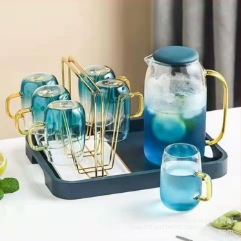 Ceainic pentru apă rece Yunzi, rezistent la temperaturi înalte, capacitate mare, corp din PVC, imprimare logo disponibil