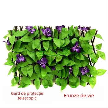 Plantă artificială pentru gard cu frunze din plastic, flori de mătase și țesătură poliester; turnare prin injecție; brand Five-color grass; varietate 8463247