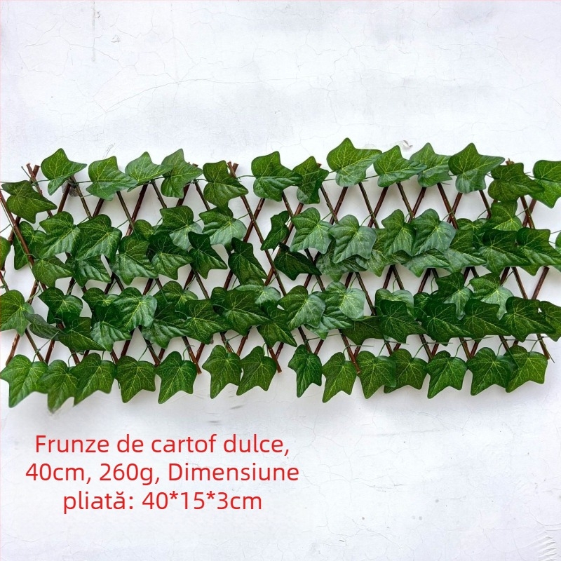 Plantă artificială pentru gard cu frunze din plastic, flori de mătase și țesătură poliester; turnare prin injecție; brand Five-color grass; varietate 8463247