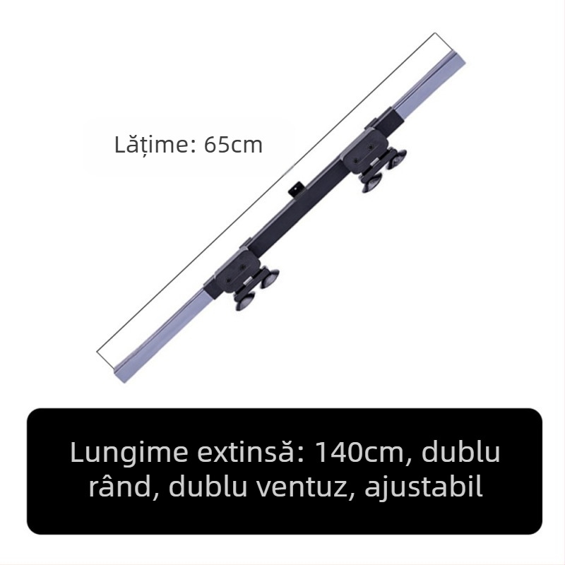 Parasolar auto telescopic pliabil, cu folie aluminizată, potrivire universală, model cu dungi, montaj prin clipsare