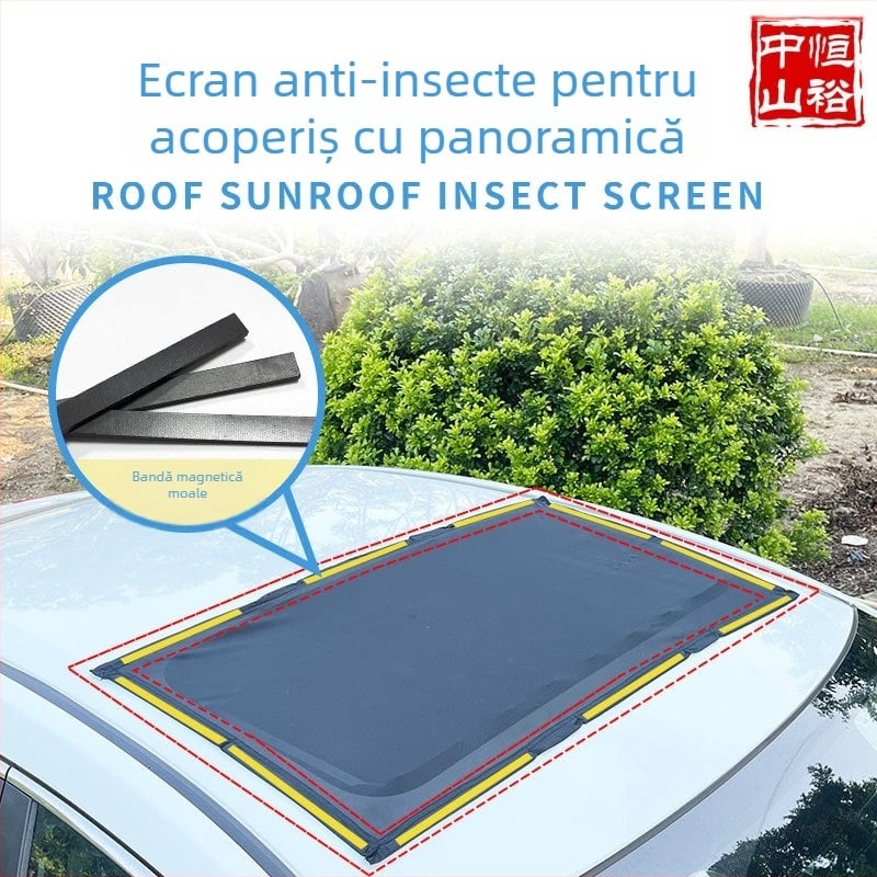 Ecran de protecție pentru țânțari pentru luneta automobilului, plasă, transparent, montaj atârnat, modele generale, imprimarea siglei acceptată