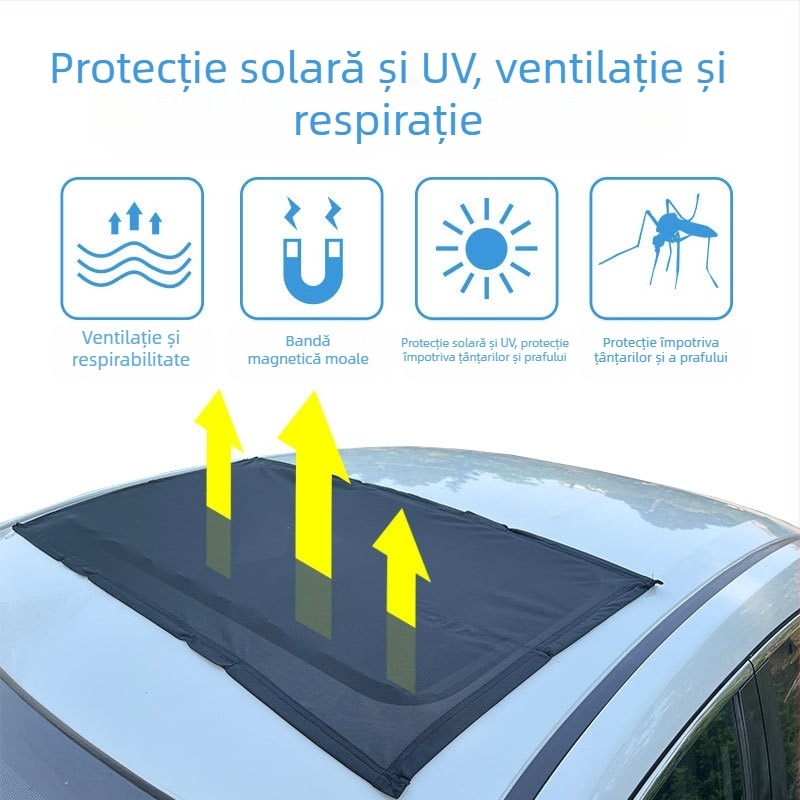 Ecran de protecție pentru țânțari pentru luneta automobilului, plasă, transparent, montaj atârnat, modele generale, imprimarea siglei acceptată