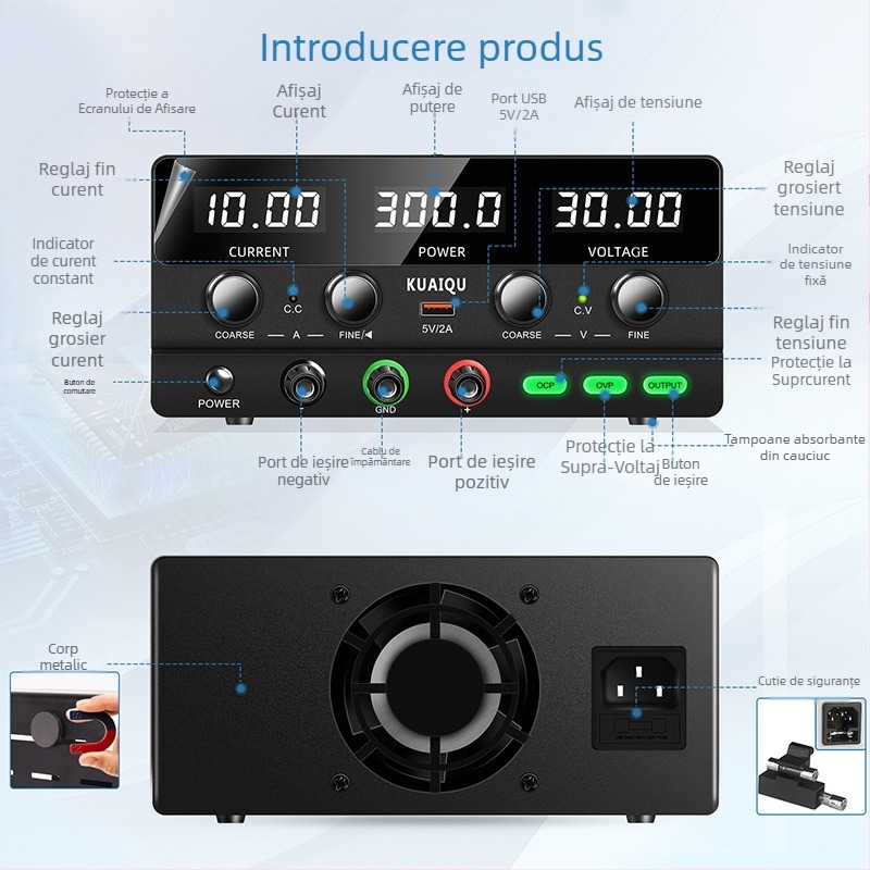 SPPS-H305 sursă de alimentare DC reglabilă, 240W, game de tensiune 30V/60V/100V