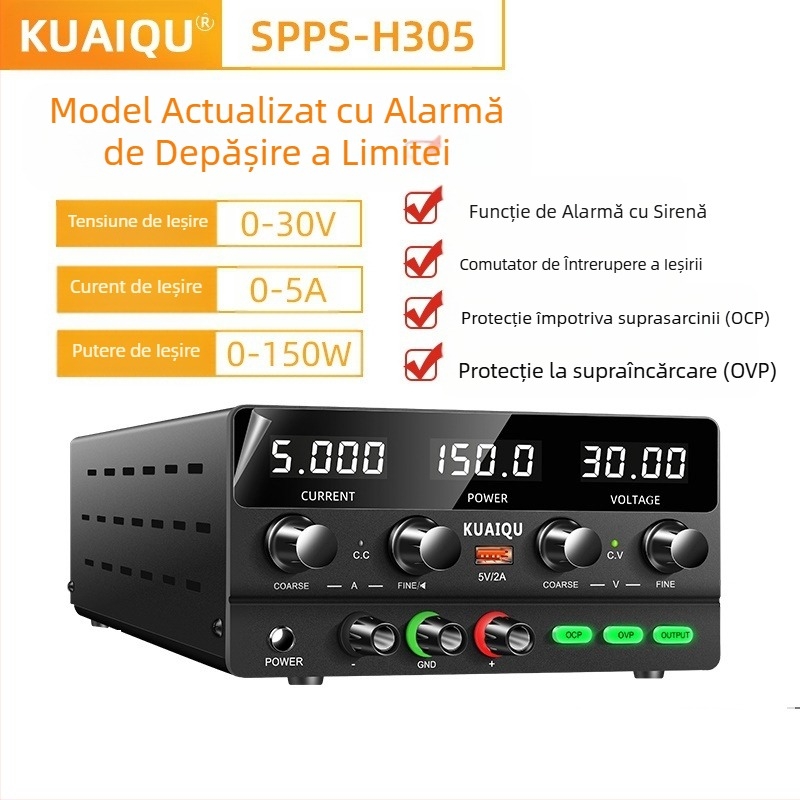 SPPS-H305 sursă de alimentare DC reglabilă, 240W, game de tensiune 30V/60V/100V
