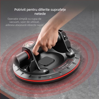 No Shun cupă de vid alimentată cu litiu pentru manipularea sticlei și a plăcilor, cu reumplere automată a aerului