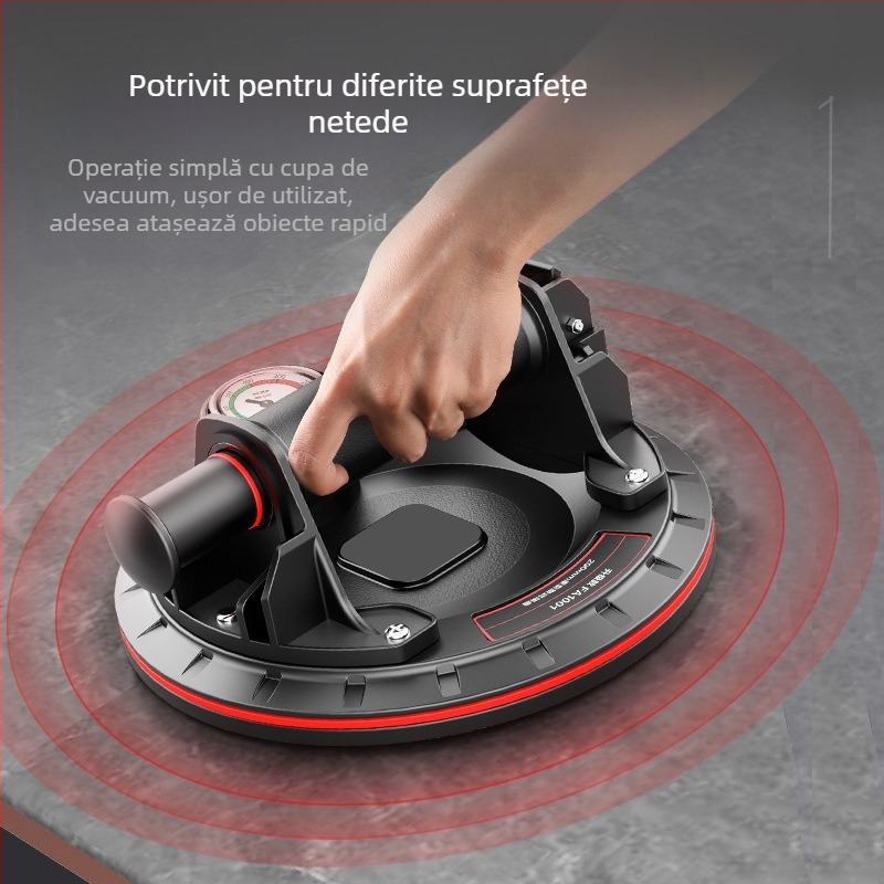 No Shun cupă de vid alimentată cu litiu pentru manipularea sticlei și a plăcilor, cu reumplere automată a aerului