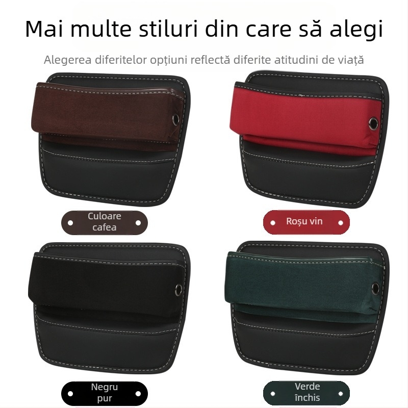 Box de depozitare pentru consola centrală, din piele, finisaj suede, izolație și rezistență la compresie, personalizabil