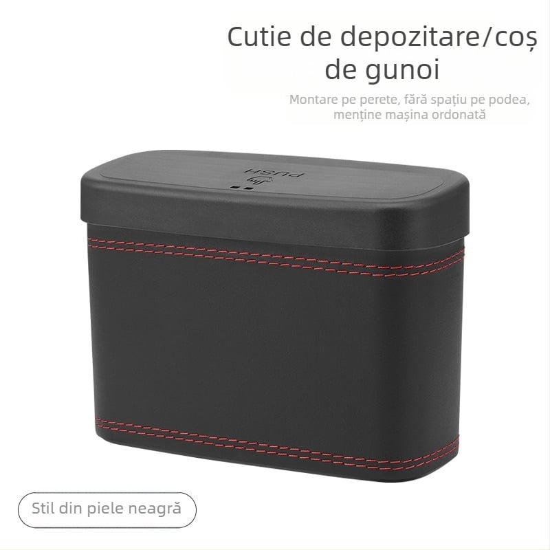 Coș de gunoi auto, piele, Chiefs, agățat pe ușă, impermeabil, imprimare logo
