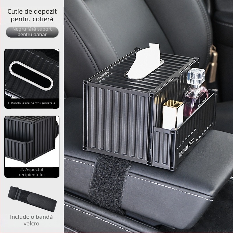 Cutie pentru șervețele auto și organizator pentru cotieră — din plastic, centrare pe scaunul din față, personalizare disponibilă, durată de viață 3–5 ani, Origine: Jinhua, Zhejiang
