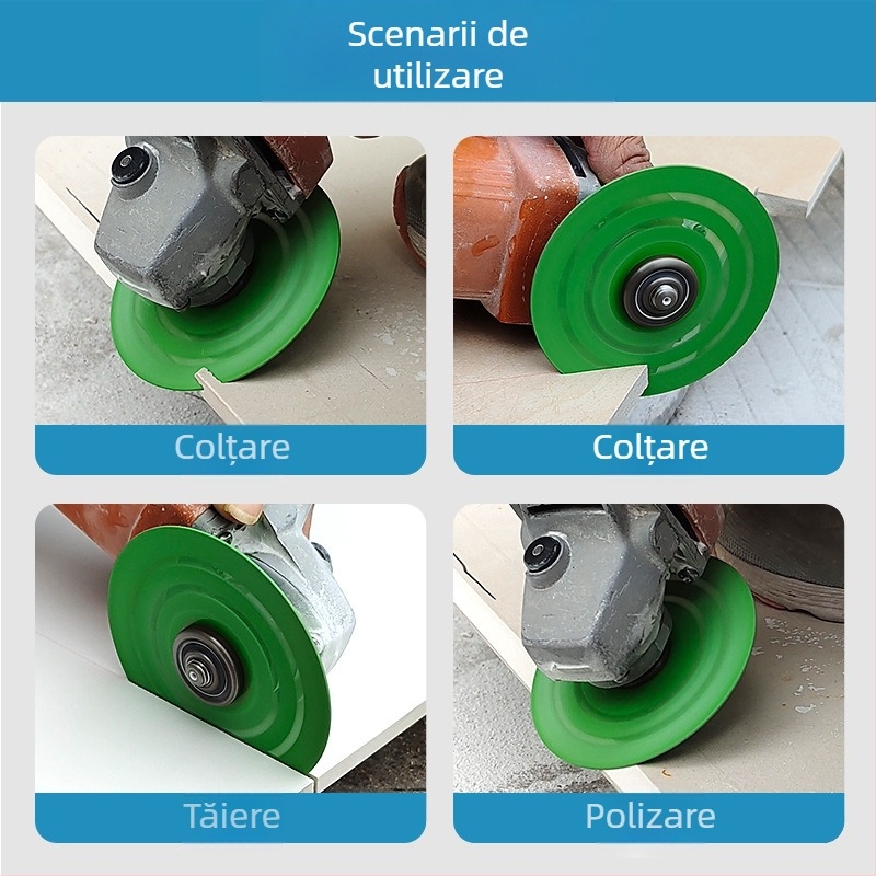 Disc diamant pentru plăci ceramice – tăiere la 45°, tăiere oblică, finisare margine, tampon Nano