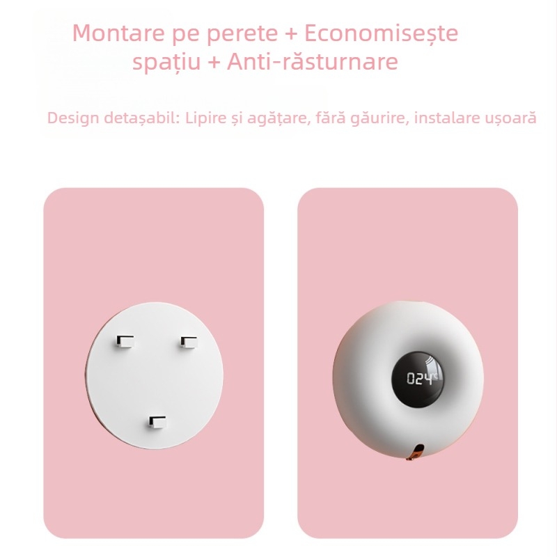 Dispenser inteligent de săpun cu spumă, corp din plastic, funcție de inducție, senzor infraroșu, IPX3, distanță de detecție 10–30 mm