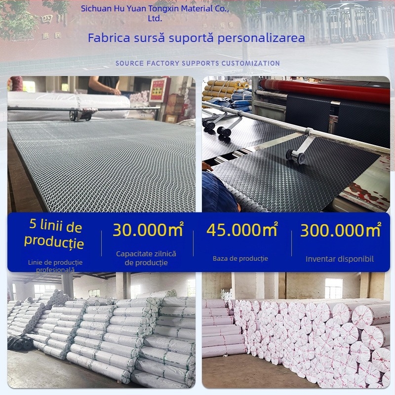 Covoraș circular din PVC, antiaderent și impermeabil, cu plasă, pentru bucătărie și baie
