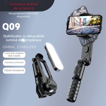 Stabilizator pentru telefon cu Bluetooth și stick de selfie, telecomandă, model Q35/Q09/L19/L19S, Stabilizator multifuncțional, materiale ecologice