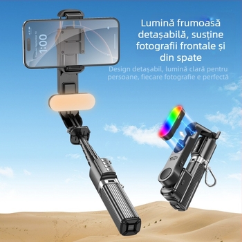 Stabilizator pentru telefon cu Bluetooth și stick de selfie, telecomandă, model Q35/Q09/L19/L19S, Stabilizator multifuncțional, materiale ecologice