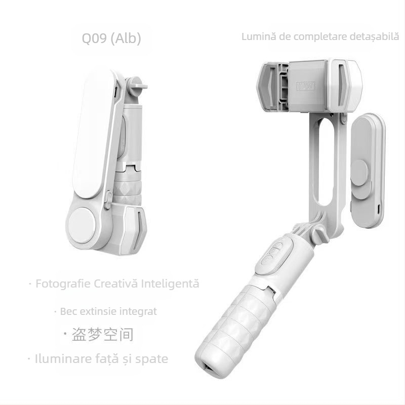 Stabilizator pentru telefon cu Bluetooth și stick de selfie, telecomandă, model Q35/Q09/L19/L19S, Stabilizator multifuncțional, materiale ecologice