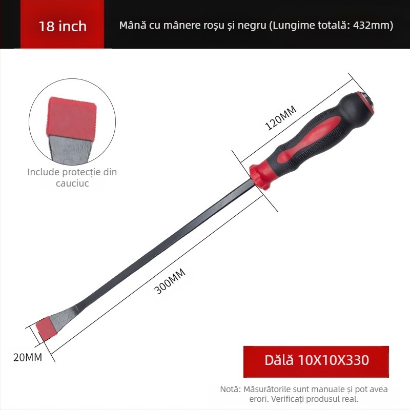 Set multifuncțional crowbar pentru uz casnic – oțel cu conținut de carbon, izolat, cârlig special, vârf ascuțit în formă de ac