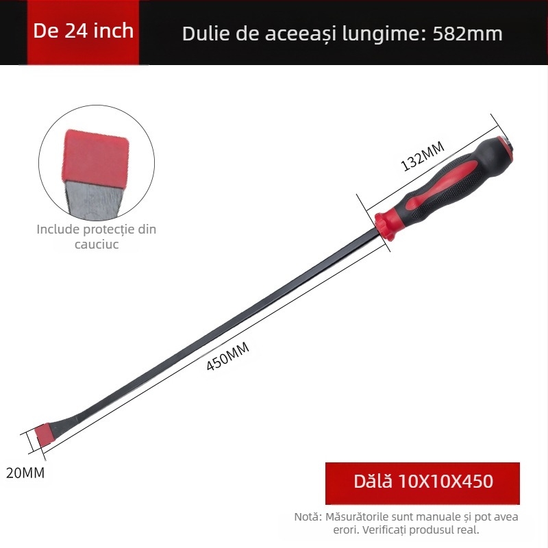 Set multifuncțional crowbar pentru uz casnic – oțel cu conținut de carbon, izolat, cârlig special, vârf ascuțit în formă de ac