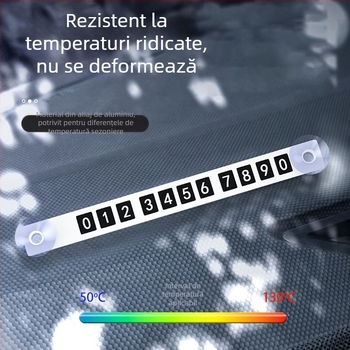 Tablă temporară de parcare cu număr – aliaj de aluminiu, logo imprimat, personalizare disponibilă, brand YONG XUN