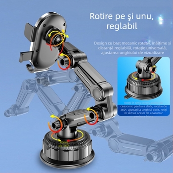 Suport pentru telefon în mașină cu ventuză, universal pe bord (Nu se încarcă; Universal pentru mașini; Montaj cu ventuză)