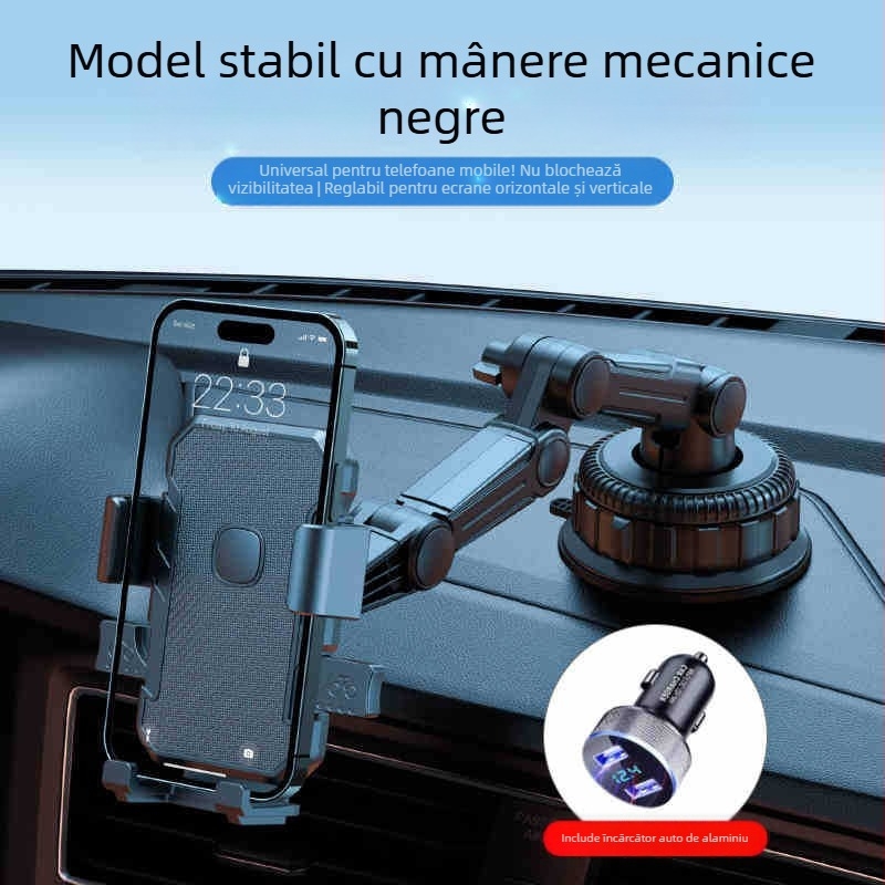 Suport universal pentru telefon și navigație auto cu bază de ventuză pentru bord — Yiyi