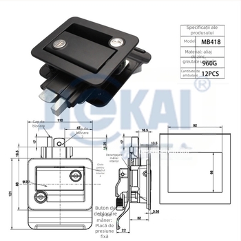 Încuietoare mortise MB418 | Aliaj de zinc | Potrivită pentru RV-uri, rulote și vehicule off-road | Jiekai Hardware