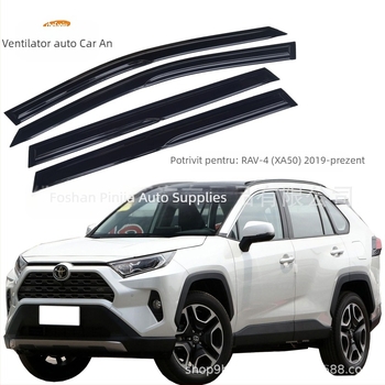 Protecție de ploaie acrilică pentru RAV-4, montaj cu adeziv, compatibil cu modelele 1994–2023, pachet de 4