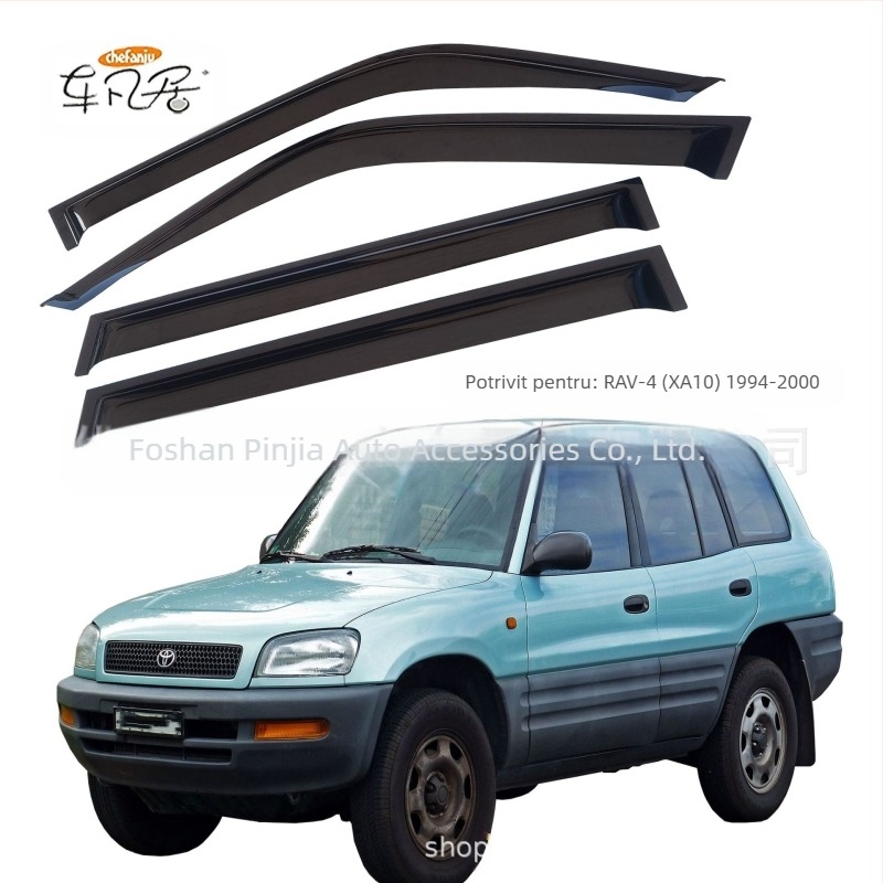 Protecție de ploaie acrilică pentru RAV-4, montaj cu adeziv, compatibil cu modelele 1994–2023, pachet de 4