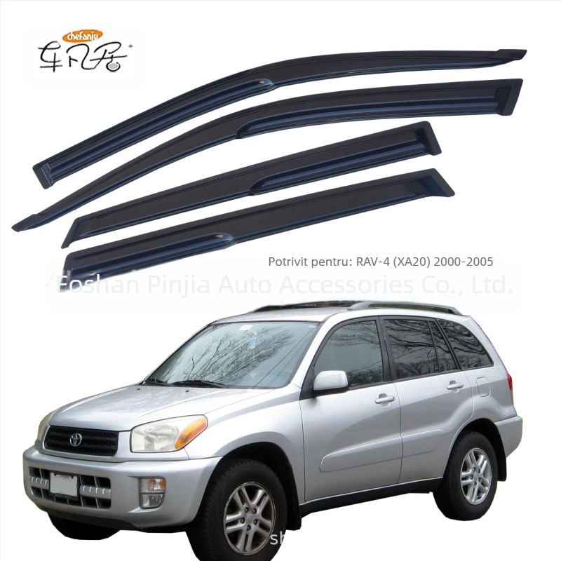 Protecție de ploaie acrilică pentru RAV-4, montaj cu adeziv, compatibil cu modelele 1994–2023, pachet de 4