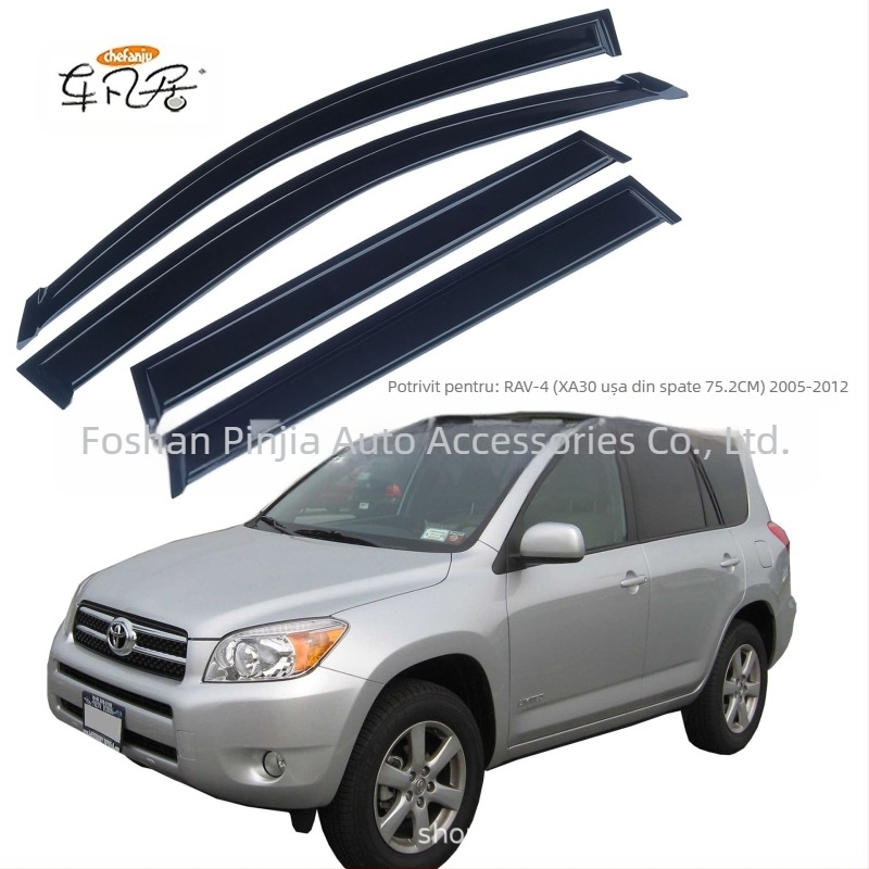 Protecție de ploaie acrilică pentru RAV-4, montaj cu adeziv, compatibil cu modelele 1994–2023, pachet de 4