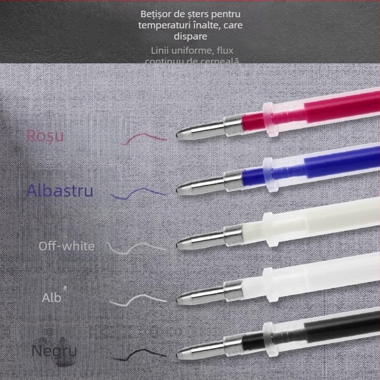 Refill pentru marker cu dispariție la temperatură înaltă pentru piele și țesături – lățime fir 1.0 mm, plastic, marcare industrială