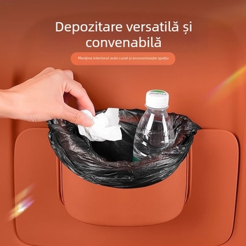 Cutie de depozitare din piele, pentru agățat pe ușa mașinii – universală, personalizabilă