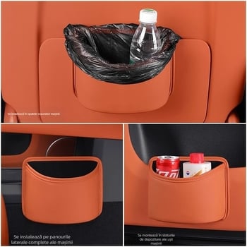 Cutie de depozitare din piele, pentru agățat pe ușa mașinii – universală, personalizabilă