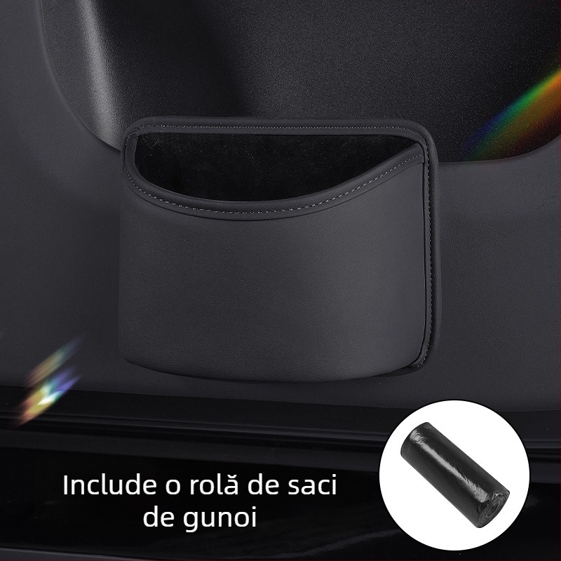 Cutie de depozitare din piele, pentru agățat pe ușa mașinii – universală, personalizabilă