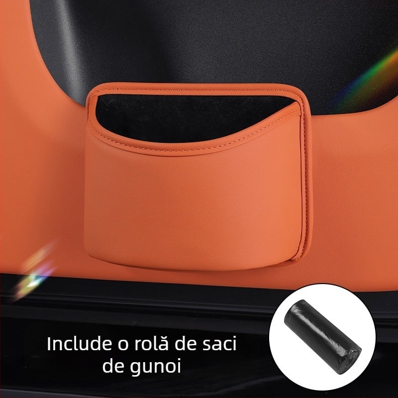 Cutie de depozitare din piele, pentru agățat pe ușa mașinii – universală, personalizabilă