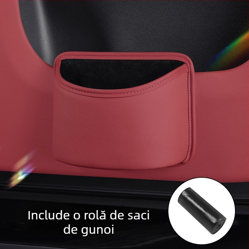 Cutie de depozitare din piele, pentru agățat pe ușa mașinii – universală, personalizabilă