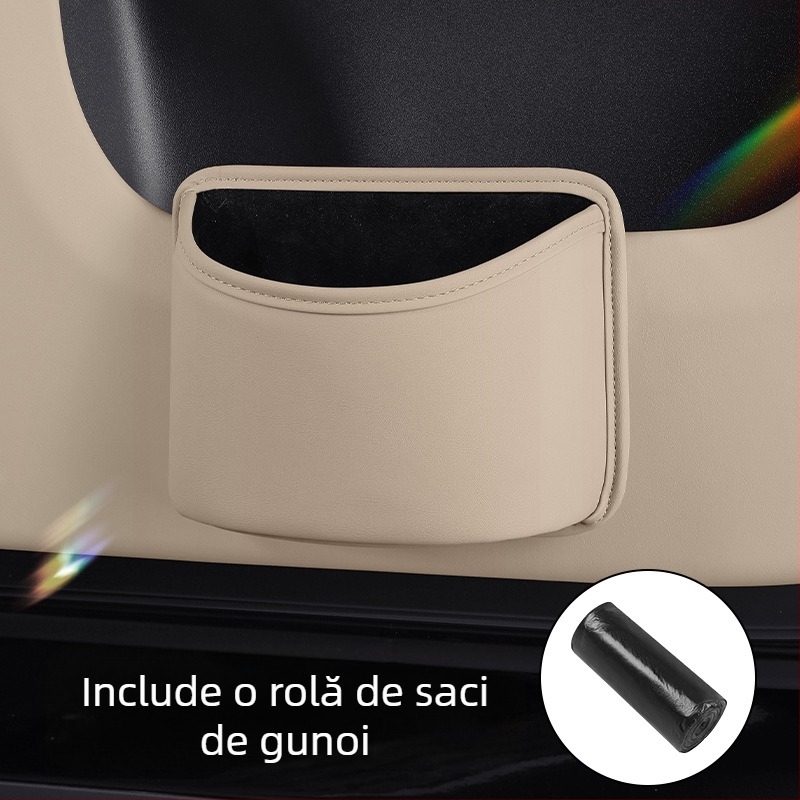 Cutie de depozitare din piele, pentru agățat pe ușa mașinii – universală, personalizabilă