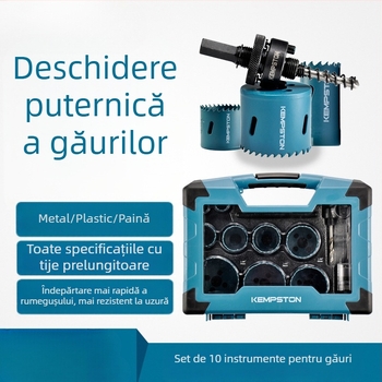 Set de găurire bi-metal pentru oțel inoxidabil, foi metalice, aliaj de aluminiu, lemn și țevi PVC