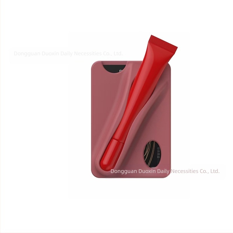 Suport pentru ruj cu slot pentru card și suport din silicon pentru cardul telefonului – portabil, multifuncțional, Model DX56899