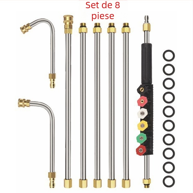 Țeavă extindere pentru duza de spălare cu presiune, din oțel inoxidabil (Tip: extindere; Material: oțel inoxidabil; Aplicații: spălarea mașinilor, curățarea aparatelor de aer condiționat)