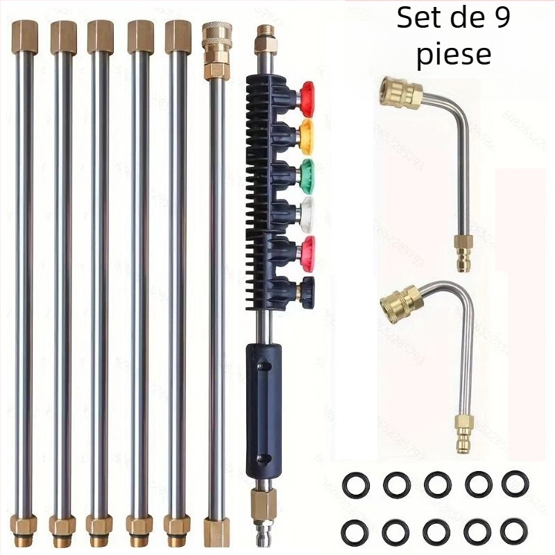Țeavă extindere pentru duza de spălare cu presiune, din oțel inoxidabil (Tip: extindere; Material: oțel inoxidabil; Aplicații: spălarea mașinilor, curățarea aparatelor de aer condiționat)