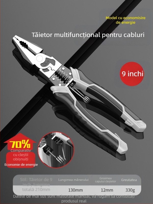 Clești cu clemă pentru electricieni, multifuncționale, de calitate industrială, set complet