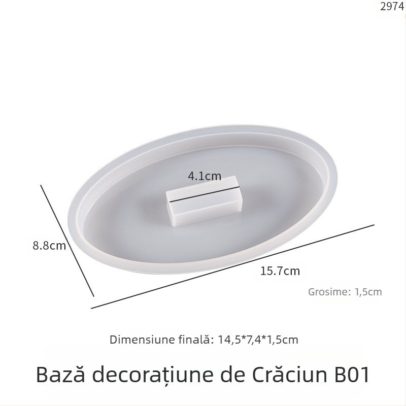 Formă din silicon pentru rășină – ramă de Crăciun în formă de brad, formă neregulată, ideală pentru realizarea decoratiunilor